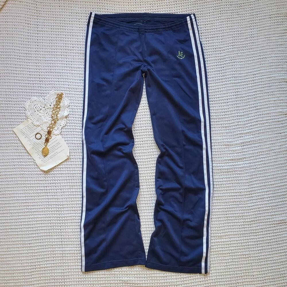 Y2k abercrombie and fitch straight leg seam front track pants